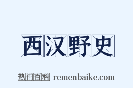 西汉野史是什么意思的图片
